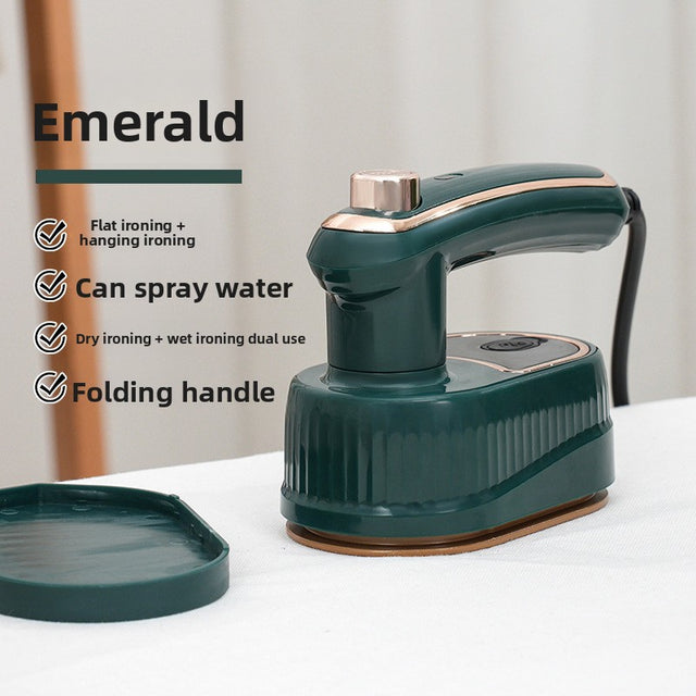 Green iron with features listed on a white background