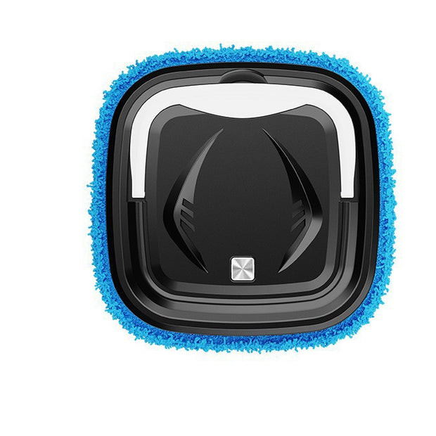Black device with blue fuzzy border on a white background