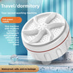Portable washing machine with USB power supply on a blue background