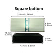 Square bottom storage box with star pattern, 15.6cm x 6.6cm, modern home organizer dimensions shown