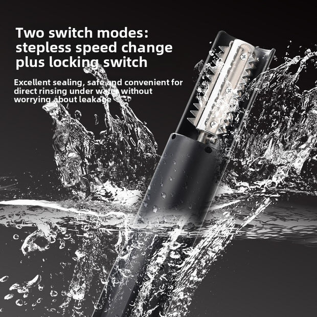Product with water splashes and text about switch modes and sealing properties