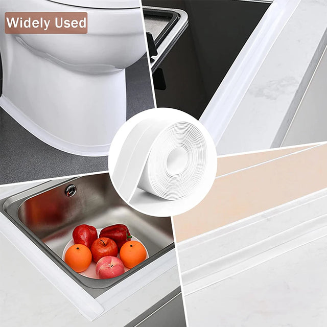 Roll of paper towels with a close-up and a kitchen sink with fruits, indicating its use.