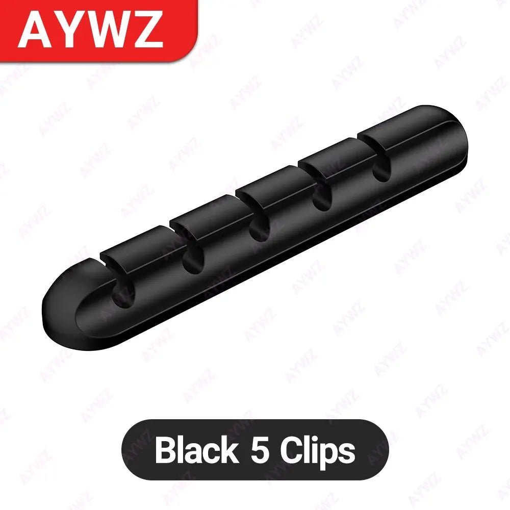 Black 5 clips on a white background with AYWZ branding.