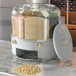 Modern kitchen appliance with ingredients on a wooden surface