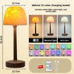 Wooden lamp with 16-color charging model on a beige background