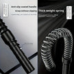 Fitness resistance band with anti-slip handle and thick weight spring on a black background